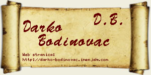 Darko Bodinovac vizit kartica
